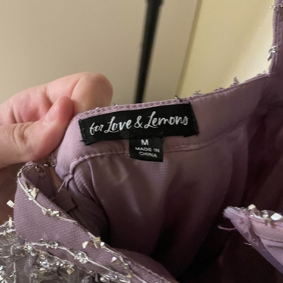 For Love and Lemons Brynne Dress - Purple Sparkly Dress Speak Now Eras Tour - Picture 4 of 4